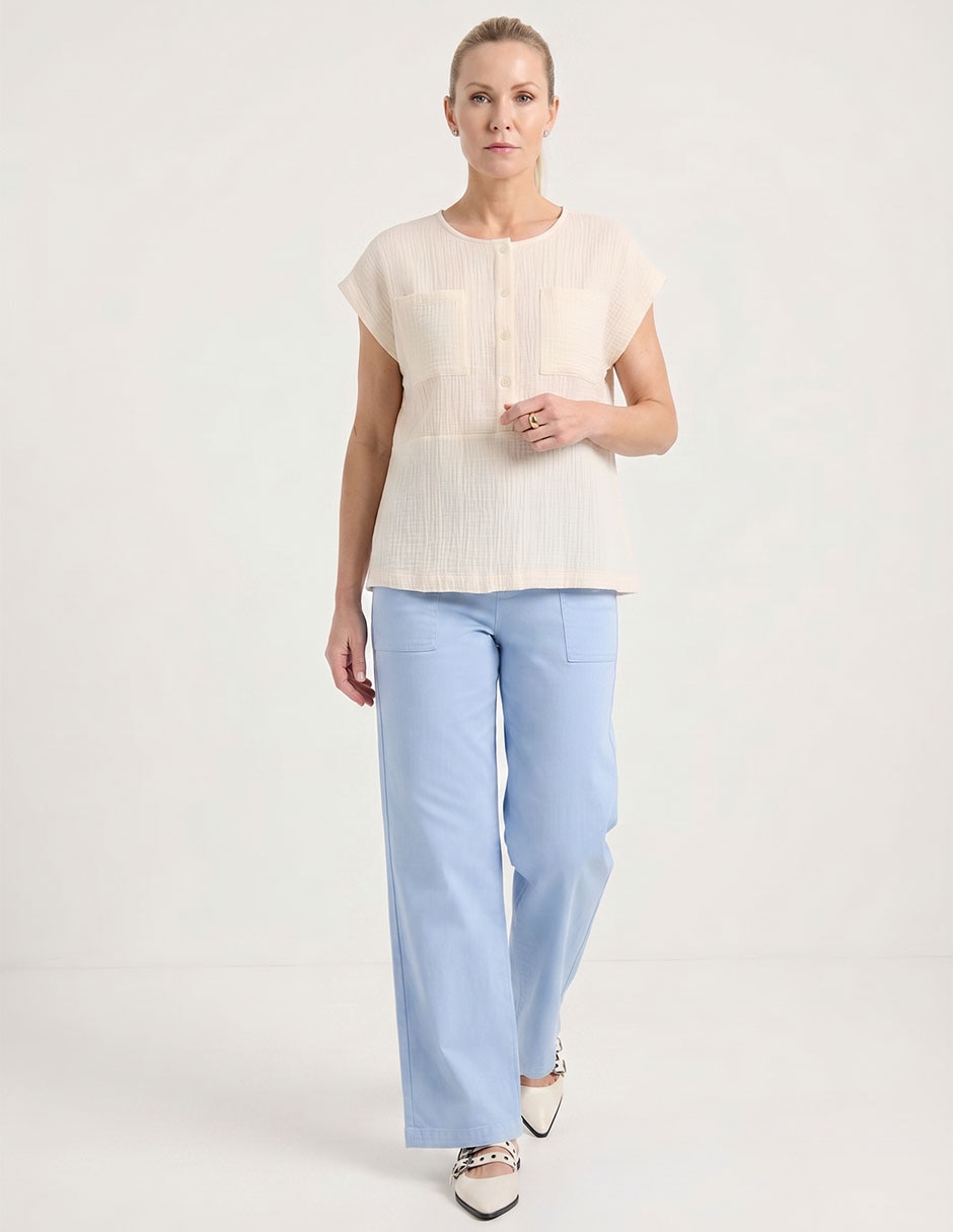 Blusa Weekend manga corta para mujer