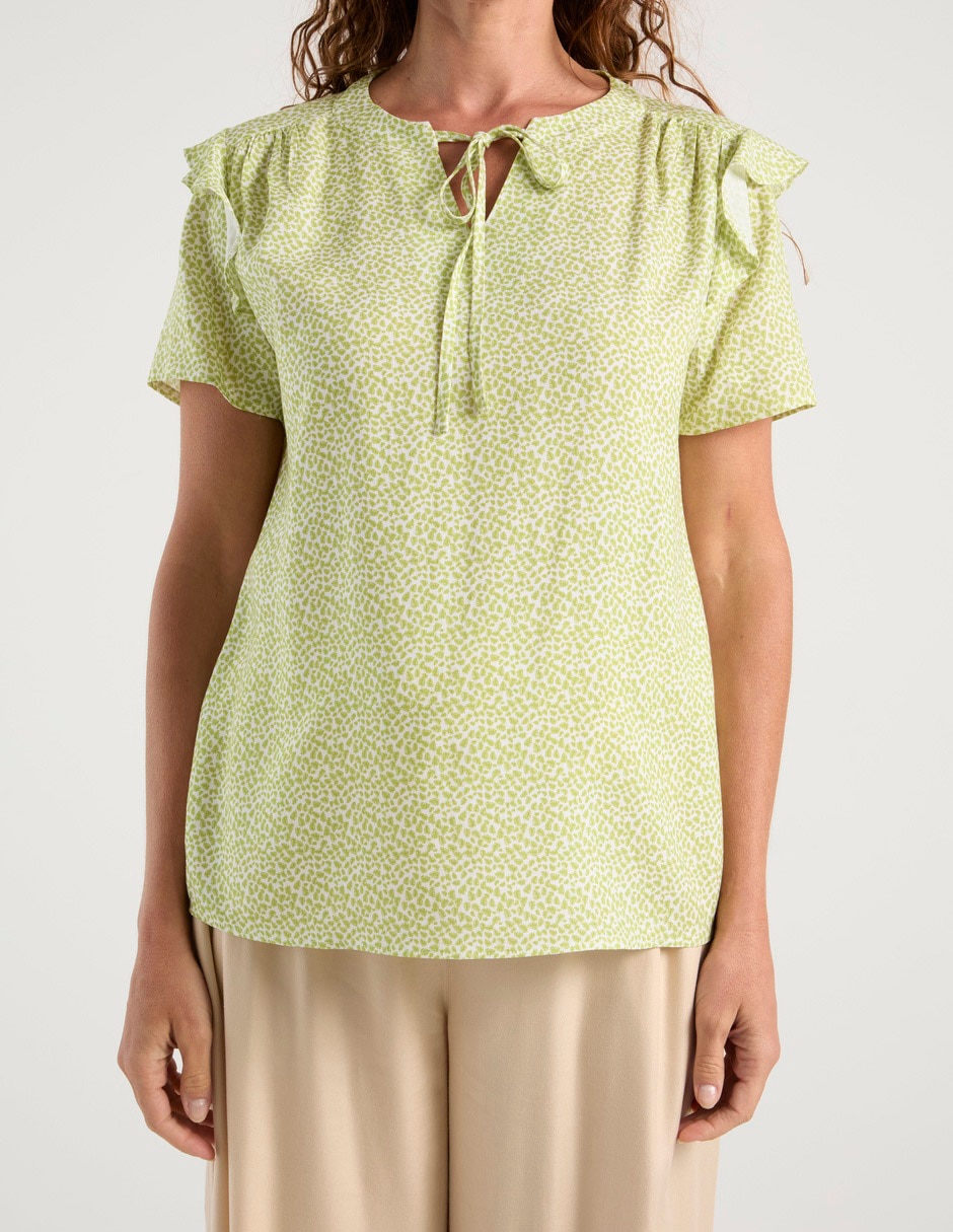 Blusa manga corta para mujer 11