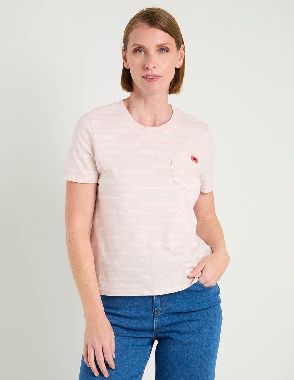 Playera manga corta cuello redondo para mujer 1