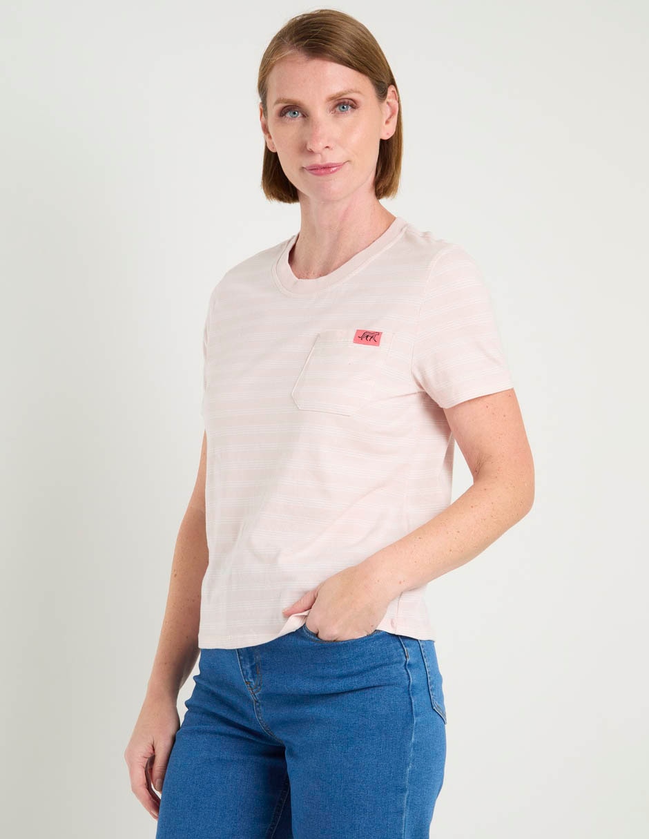 Playera manga corta cuello redondo para mujer 2