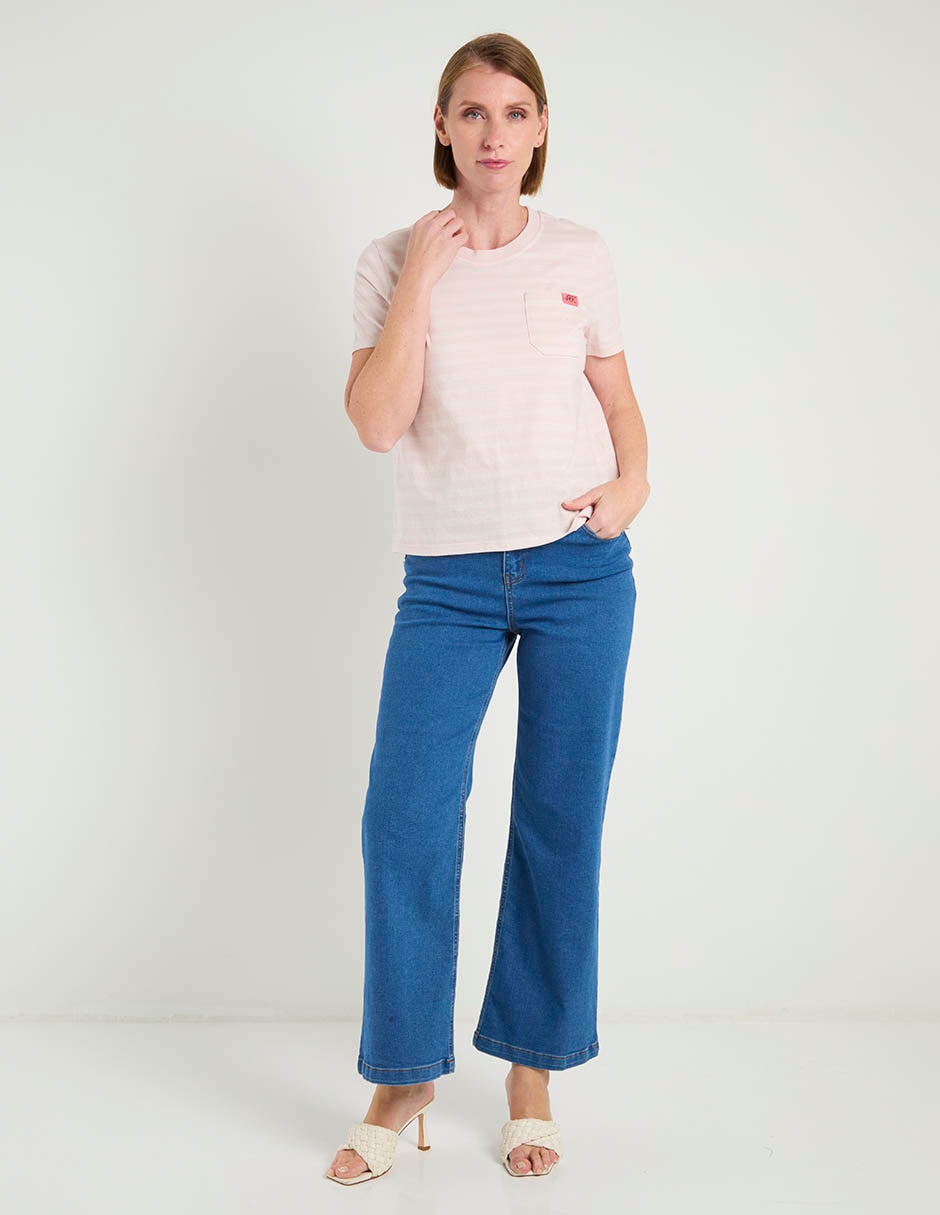 Playera manga corta cuello redondo para mujer 3