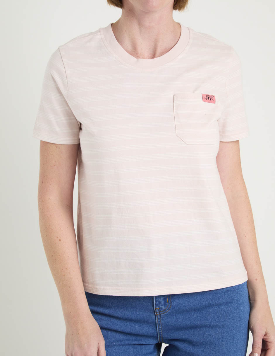 Playera manga corta cuello redondo para mujer 5