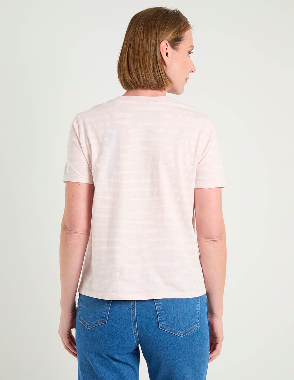 Playera manga corta cuello redondo para mujer 6