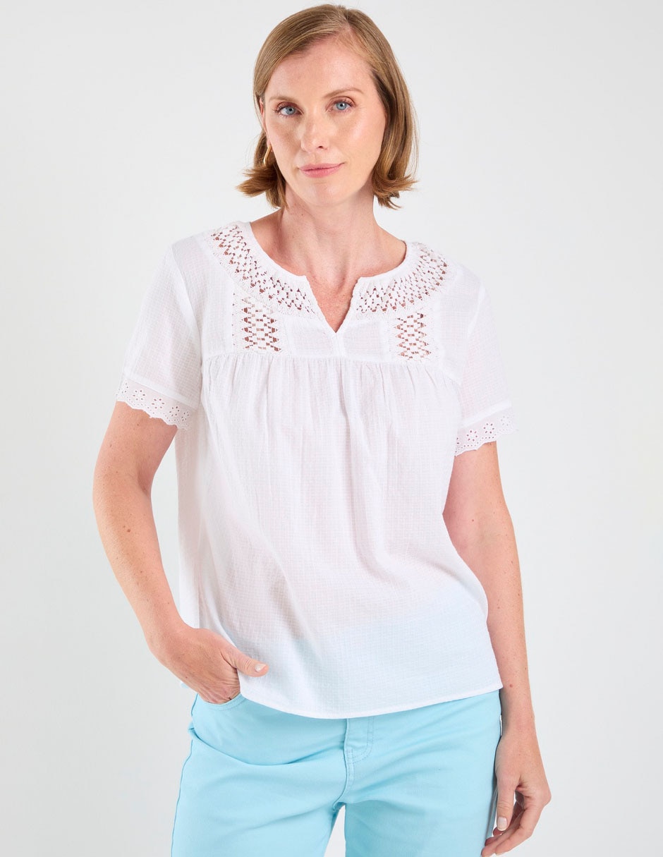 Blusa manga corta para mujer 1