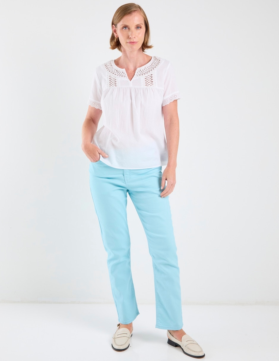 Blusa manga corta para mujer 3