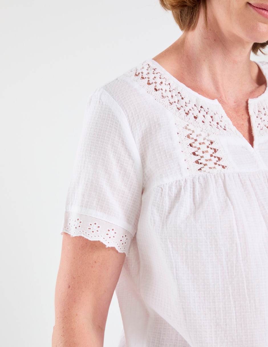 Blusa manga corta para mujer 5