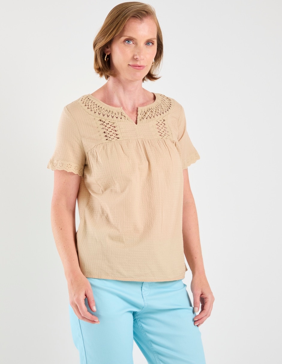 Blusa Weekend manga corta para mujer