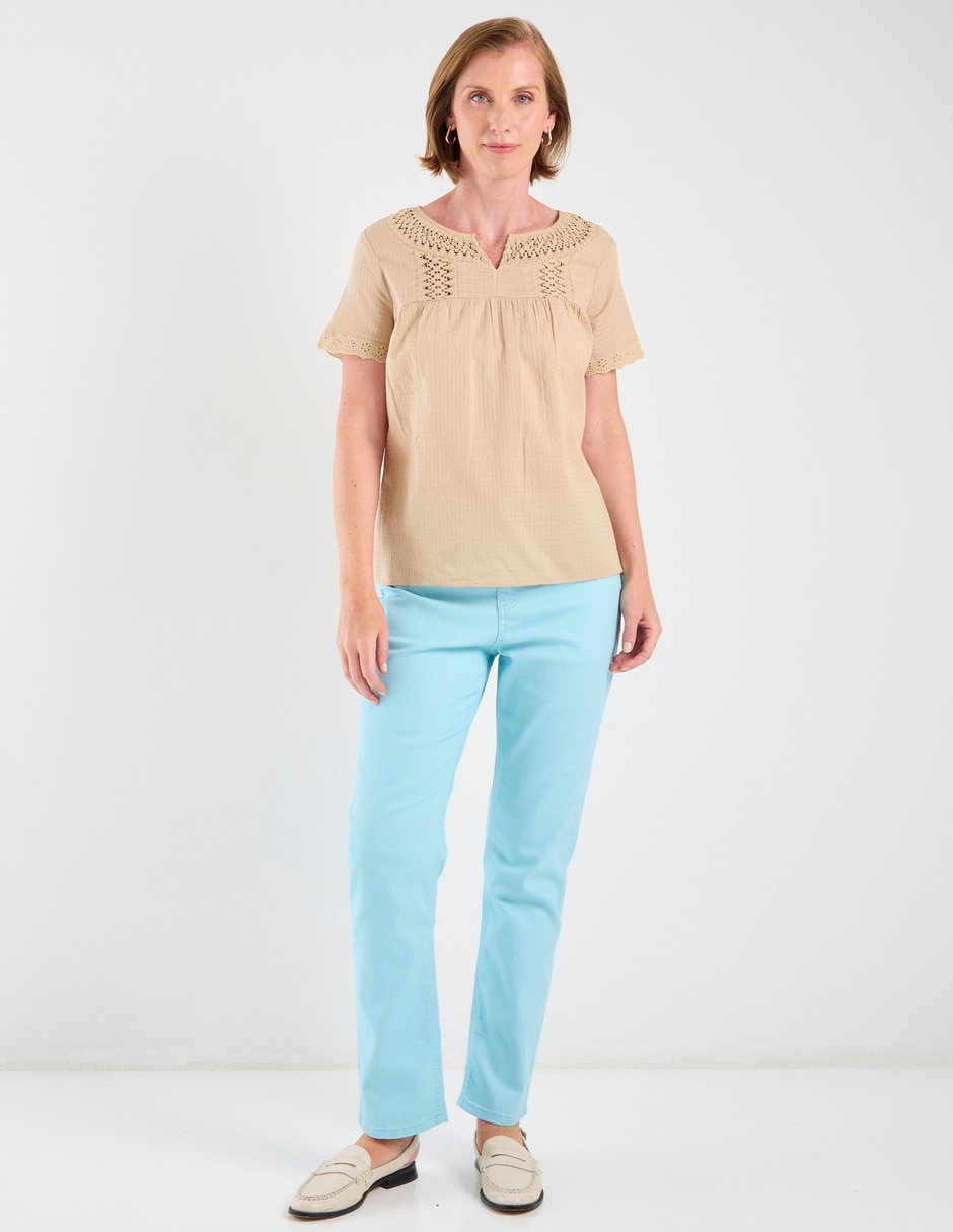 Blusa Weekend manga corta para mujer