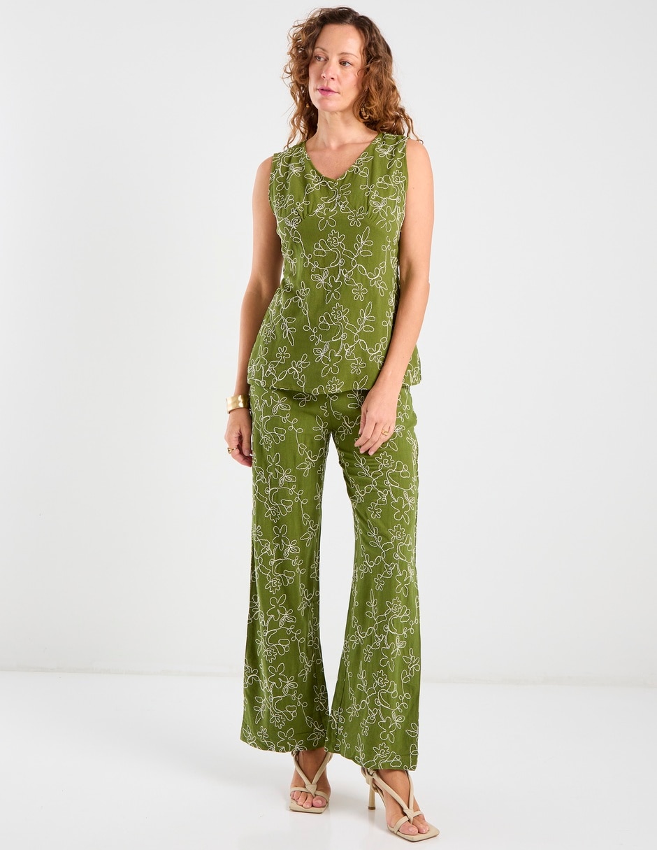 Pantalón relaxed amplio para mujer 4