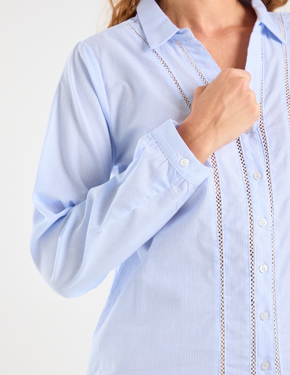 Blusa camisera manga larga para mujer 3