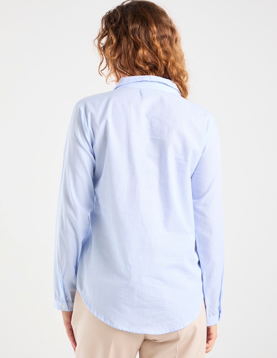 Blusa camisera manga larga para mujer 6