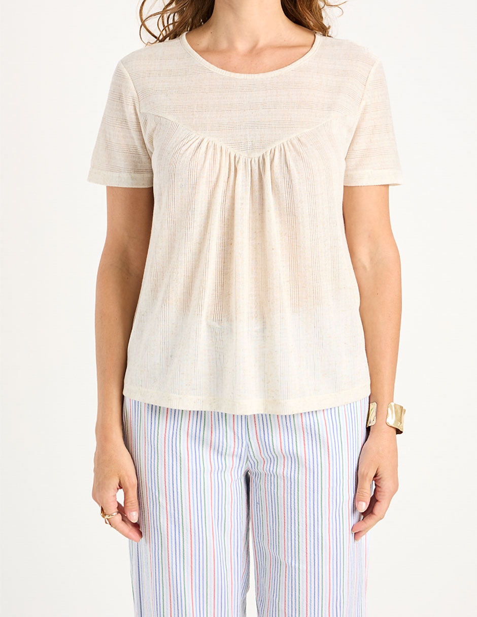 Playera manga corta Weekend cuello redondo para mujer