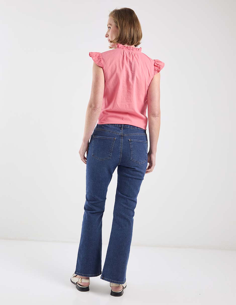 Jeans wide leg weekend para mujer