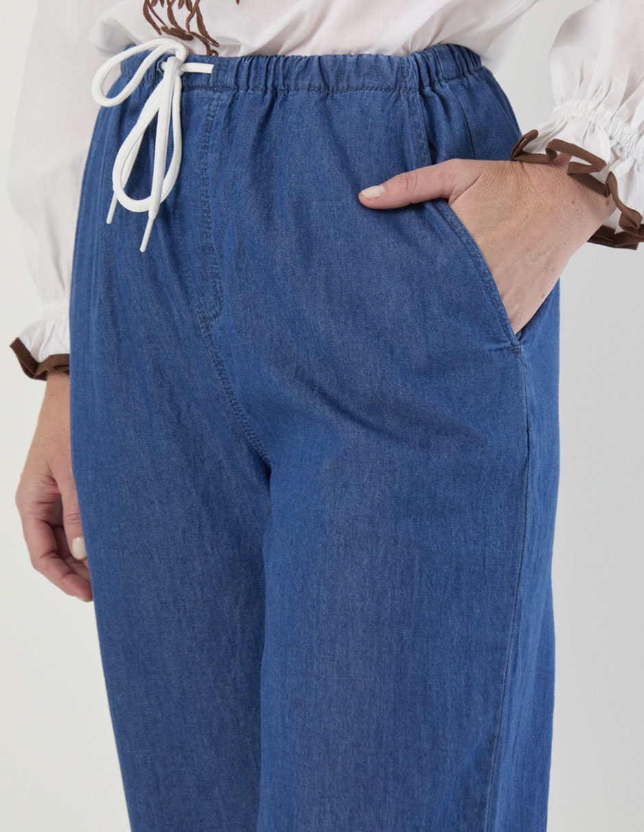 Jeans relaxed amplio weekend corte cintura para mujer