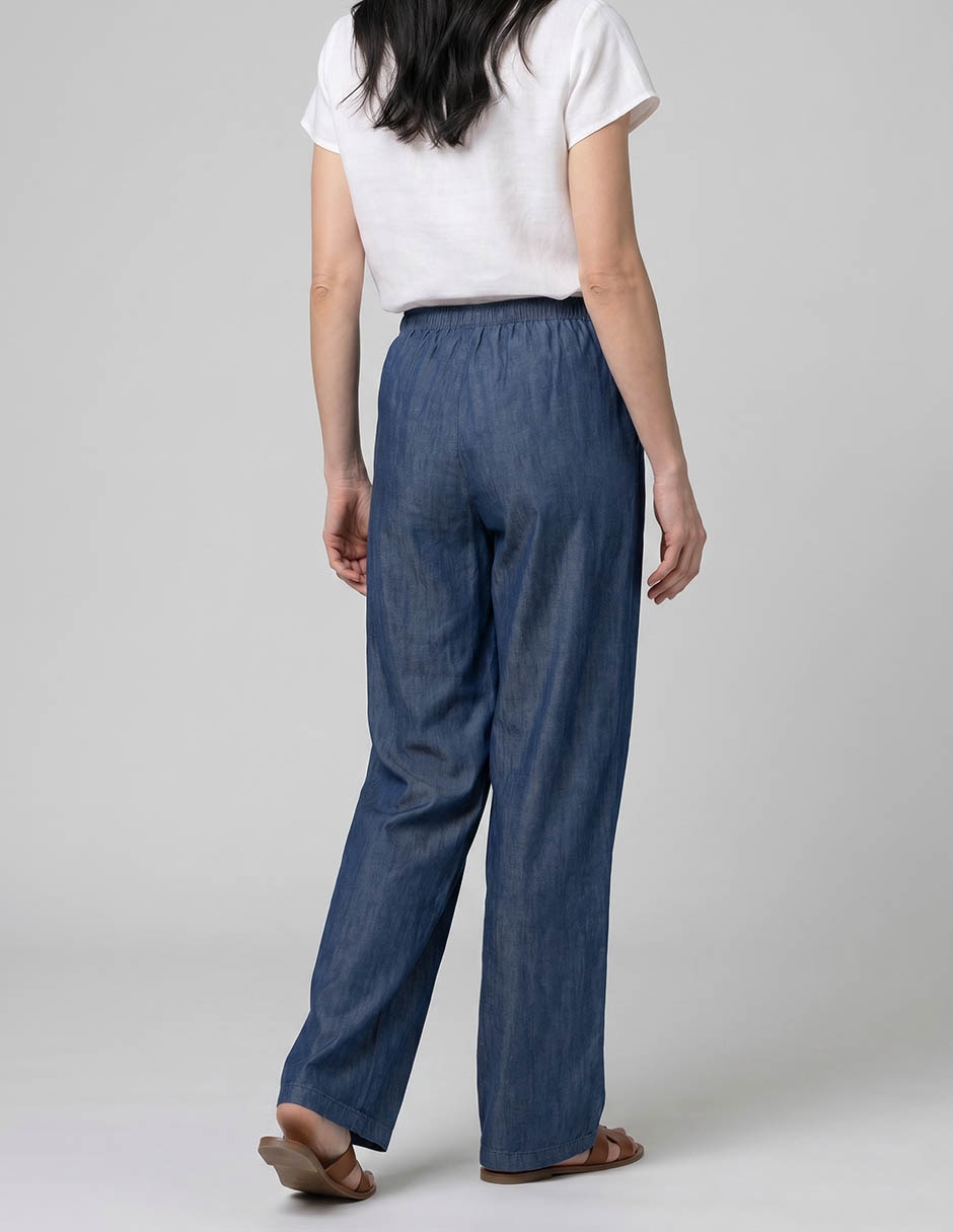 Jeans relaxed amplio corte cintura para mujer 2