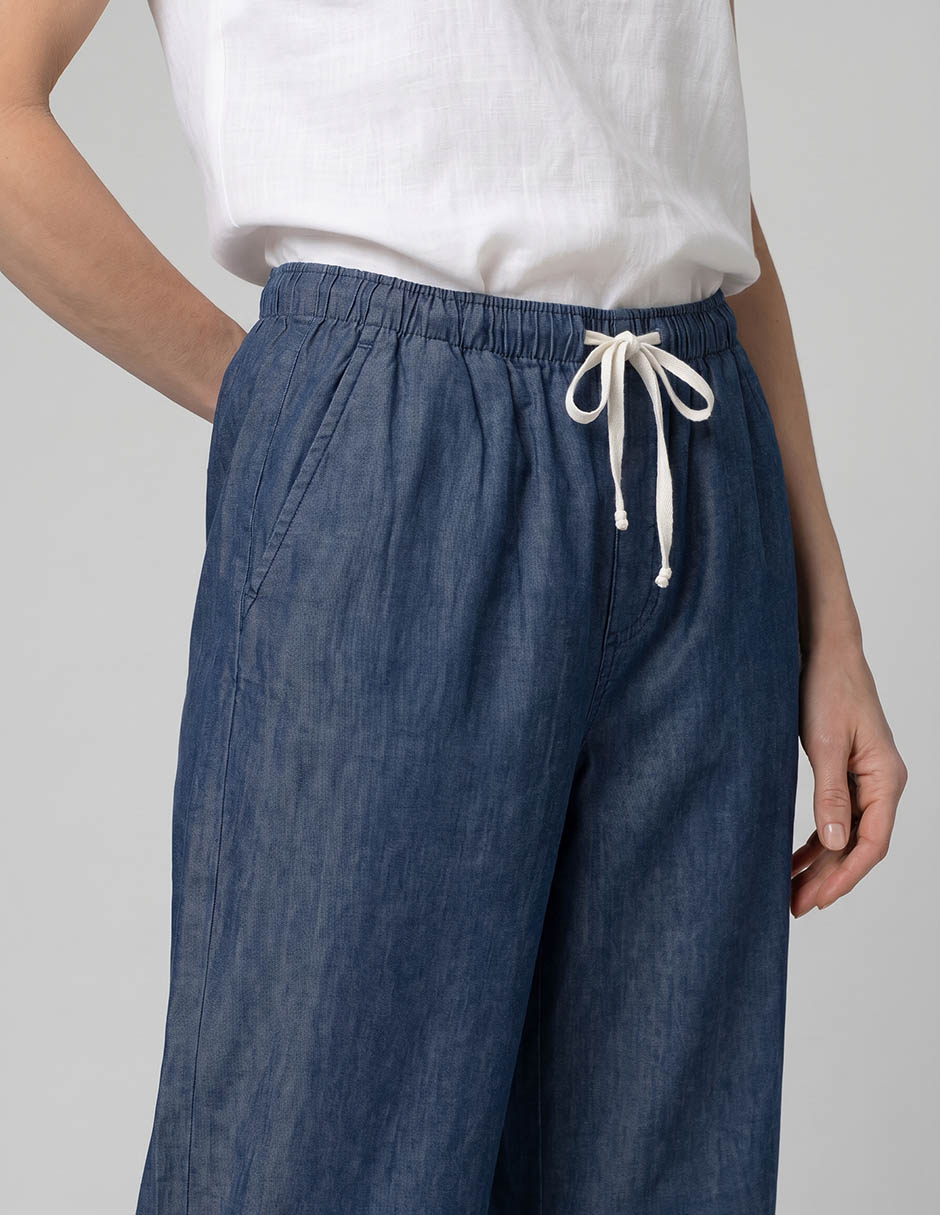 Jeans relaxed amplio corte cintura para mujer 4