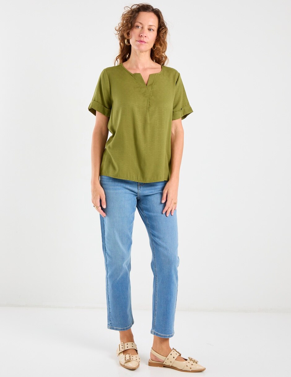 Blusa manga corta para mujer 3
