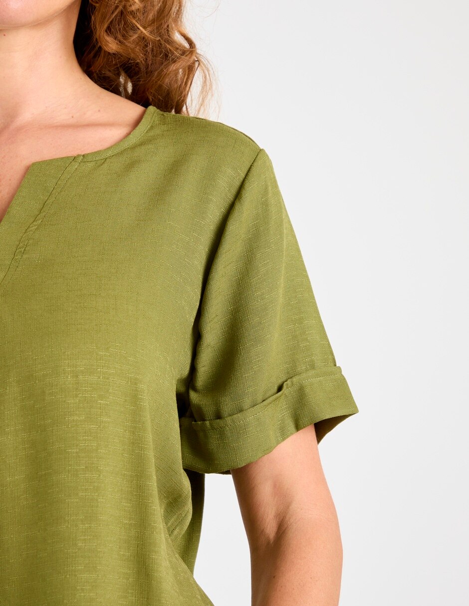 Blusa manga corta para mujer 5