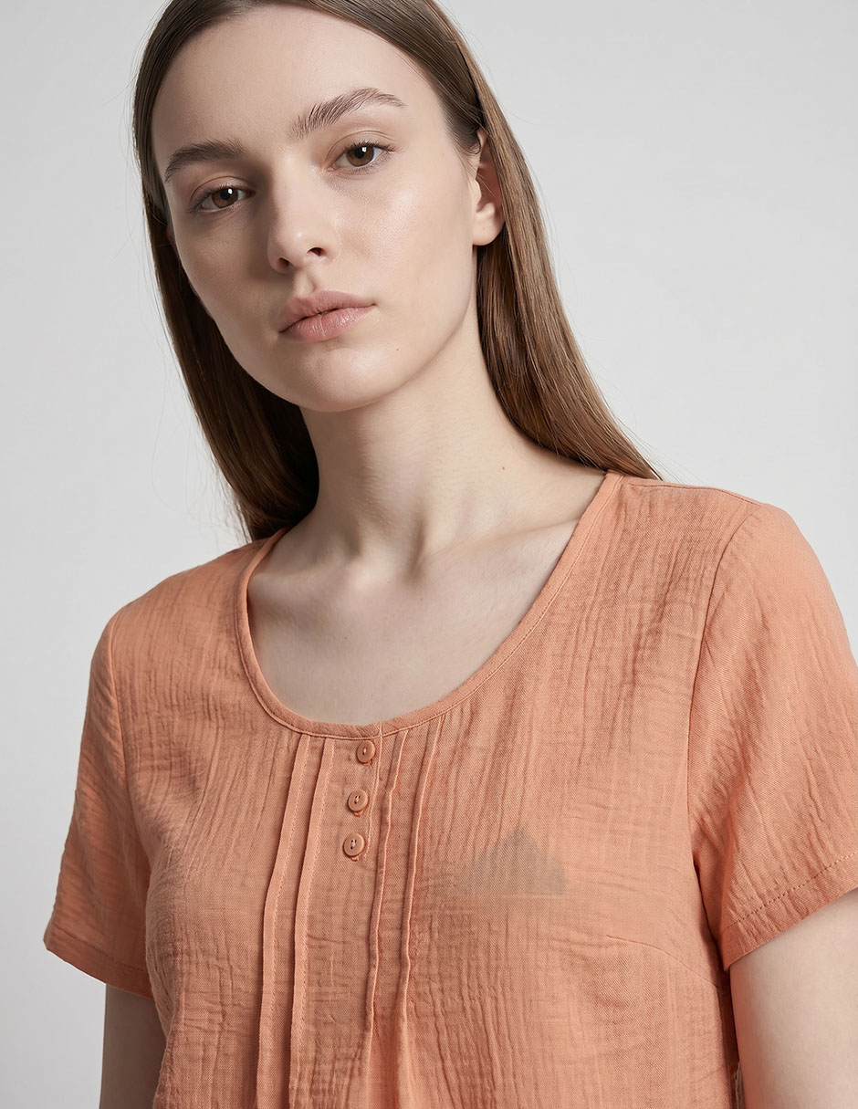 Blusa manga corta para mujer 4