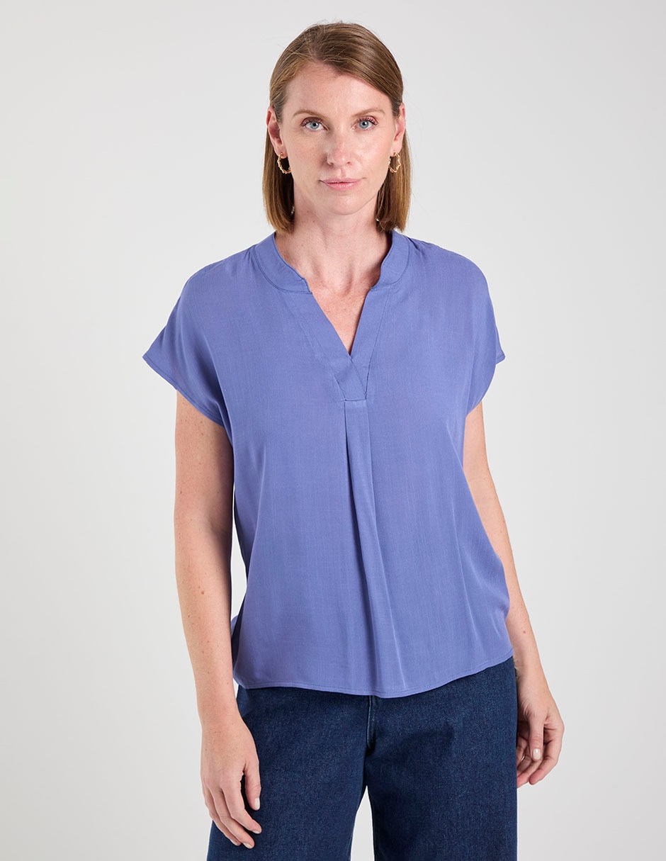 Blusa manga corta para mujer