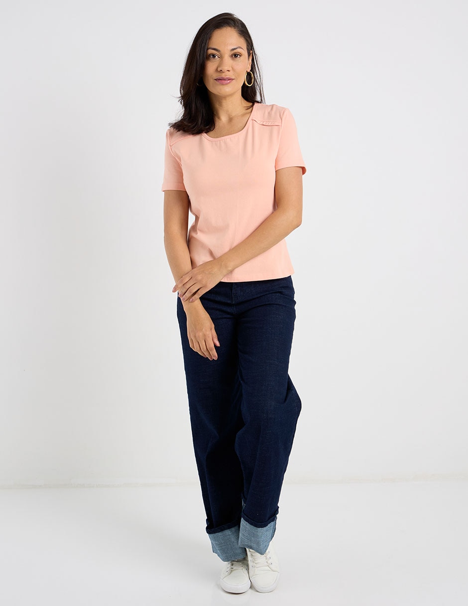 Blusa manga corta para mujer 7