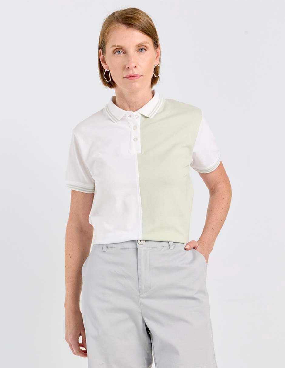 Playera manga corta cuello polo para mujer Playera manga corta cuello polo para mujer