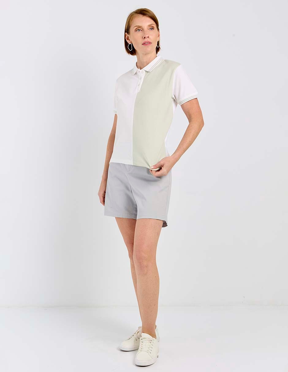 Playera manga corta Weekend cuello polo para mujer