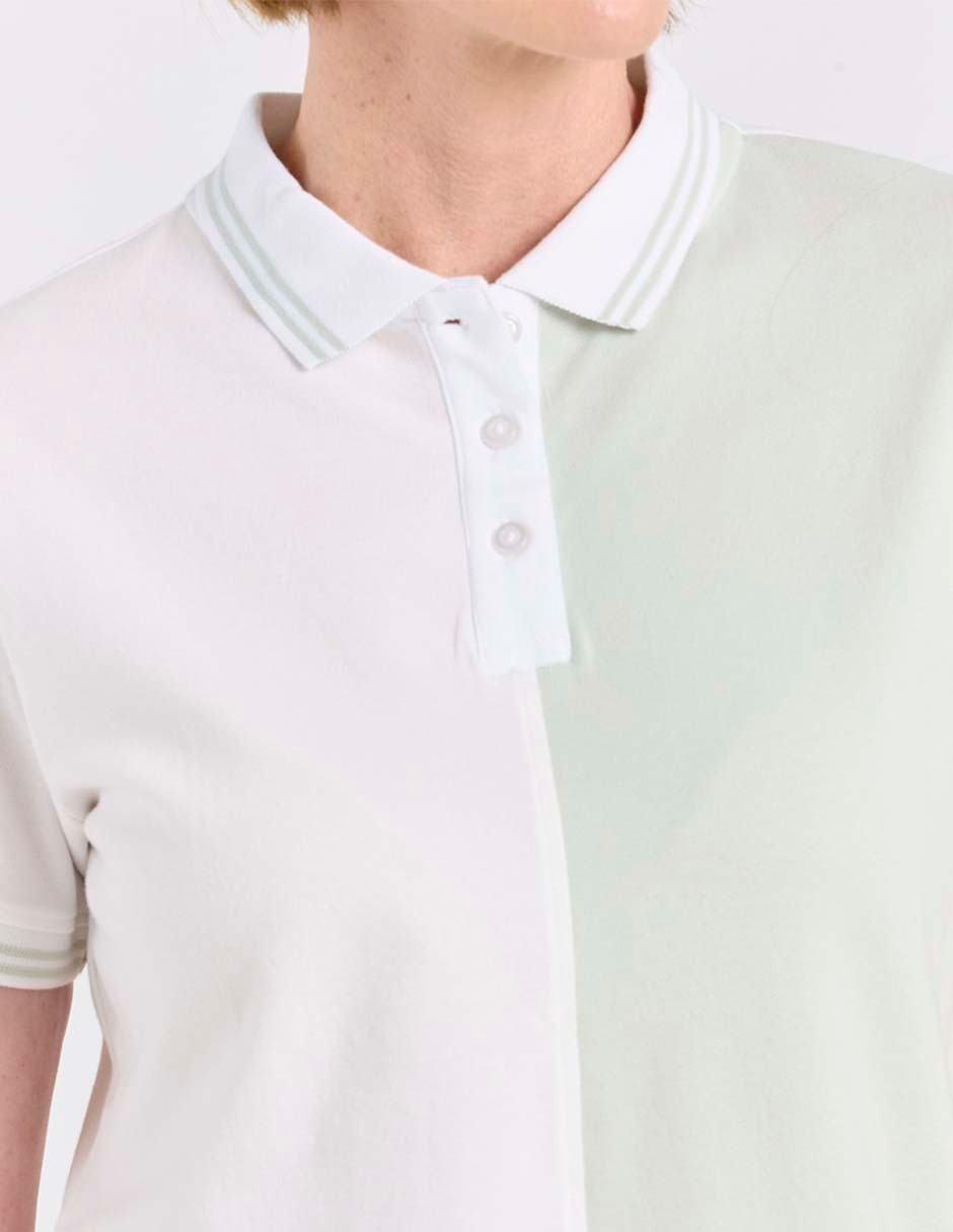 Playera manga corta Weekend cuello polo para mujer