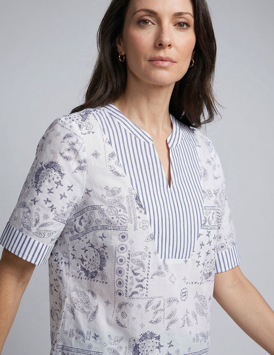 Blusa manga al codo para mujer 3