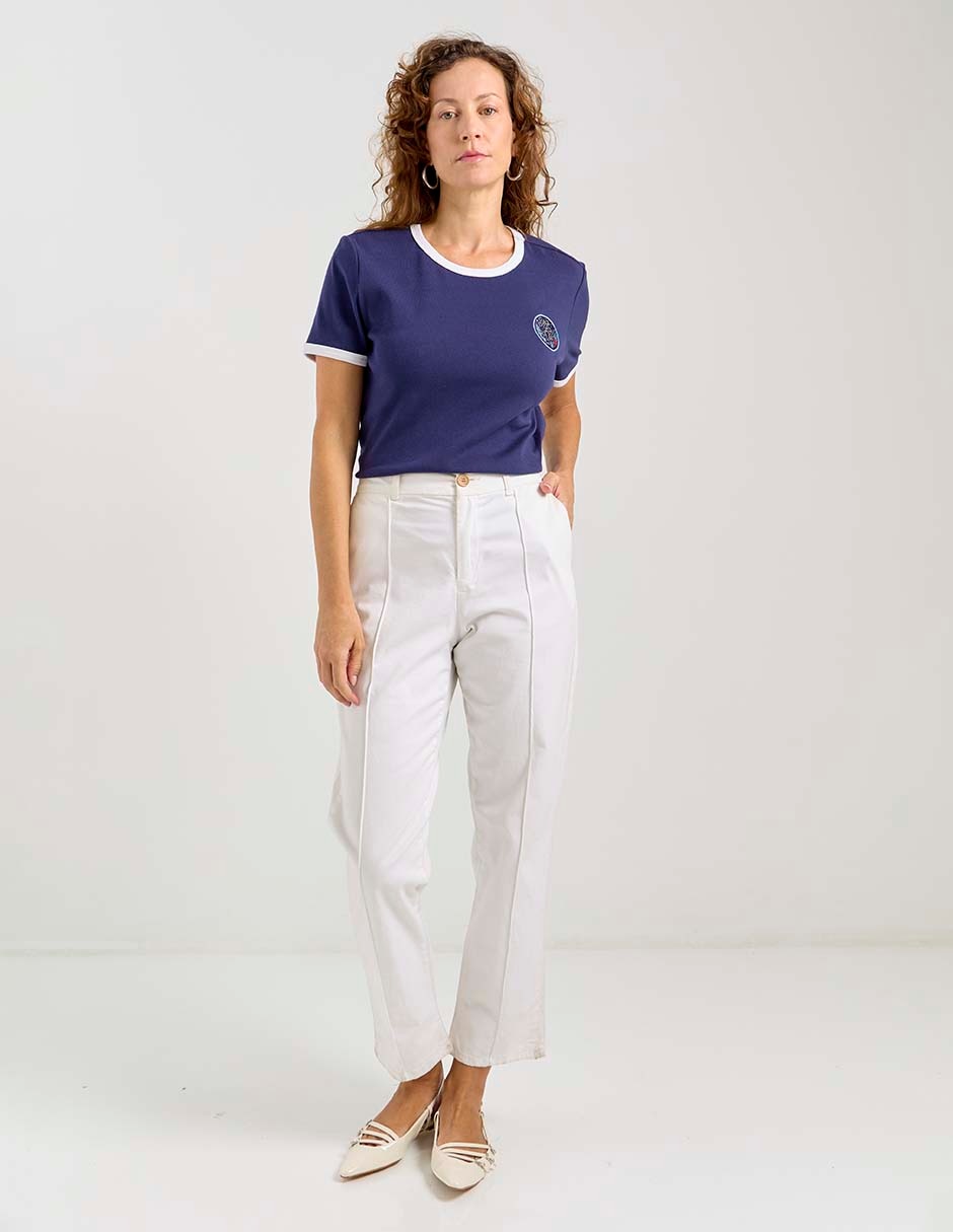 Playera manga corta Weekend cuello redondo para mujer