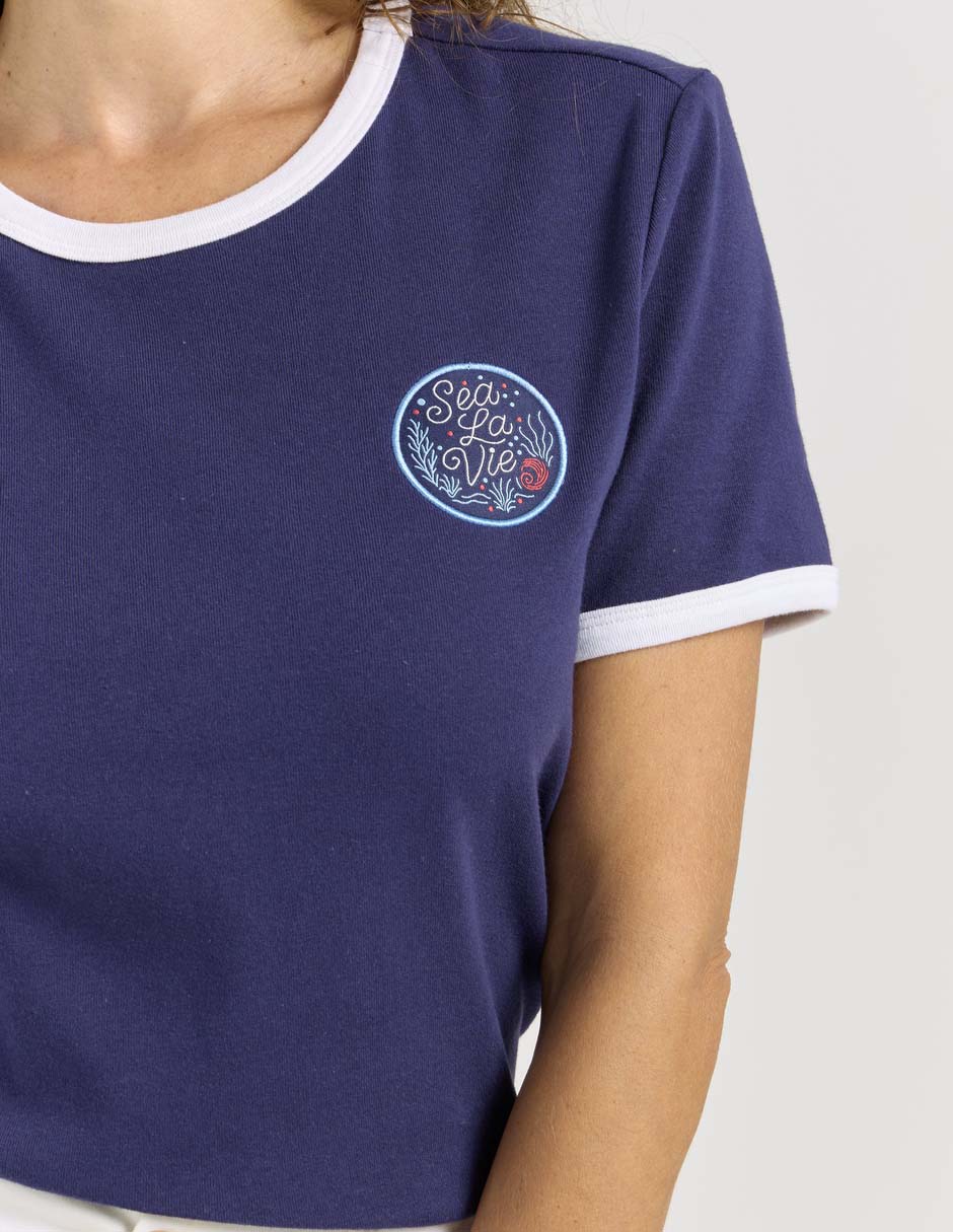 Playera manga corta Weekend cuello redondo para mujer