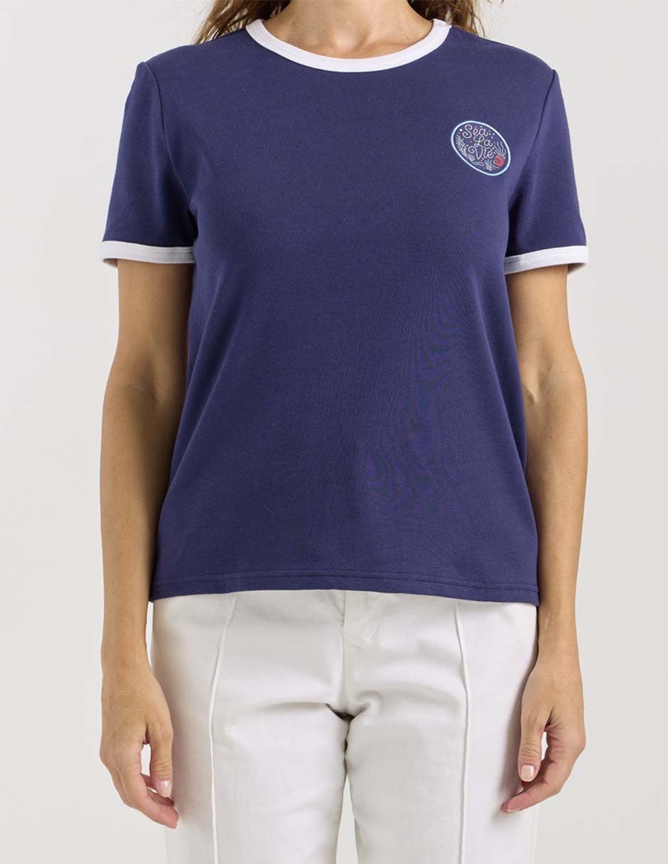Playera manga corta Weekend cuello redondo para mujer