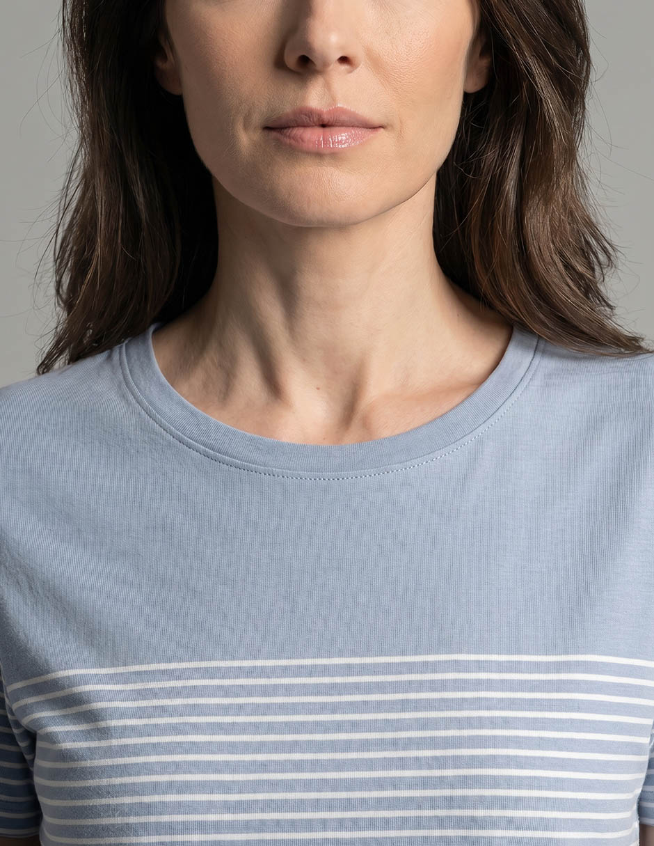 Playera manga corta cuello redondo para mujer 3