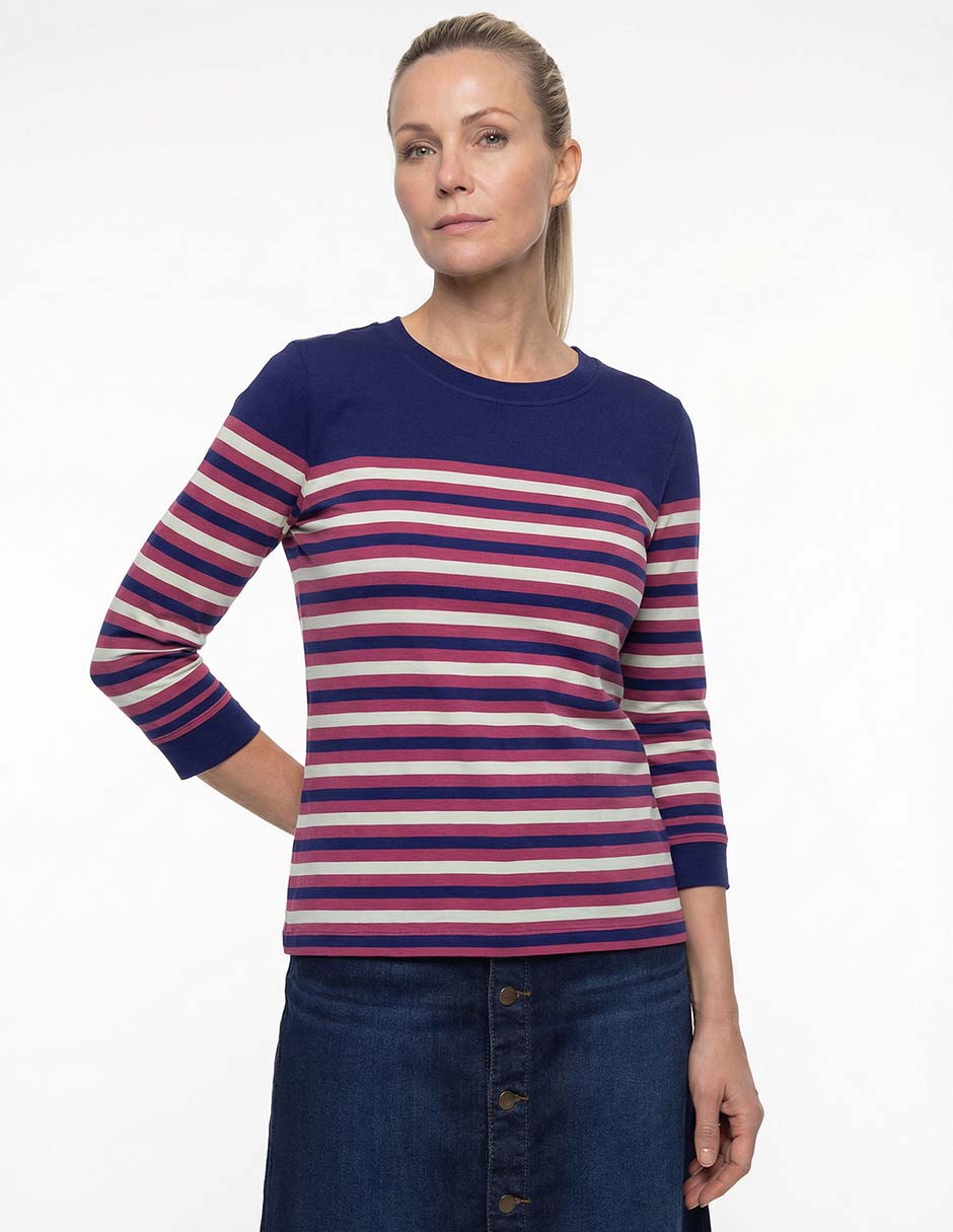Playera manga larga cuello redondo para mujer Playera manga larga cuello redondo para mujer