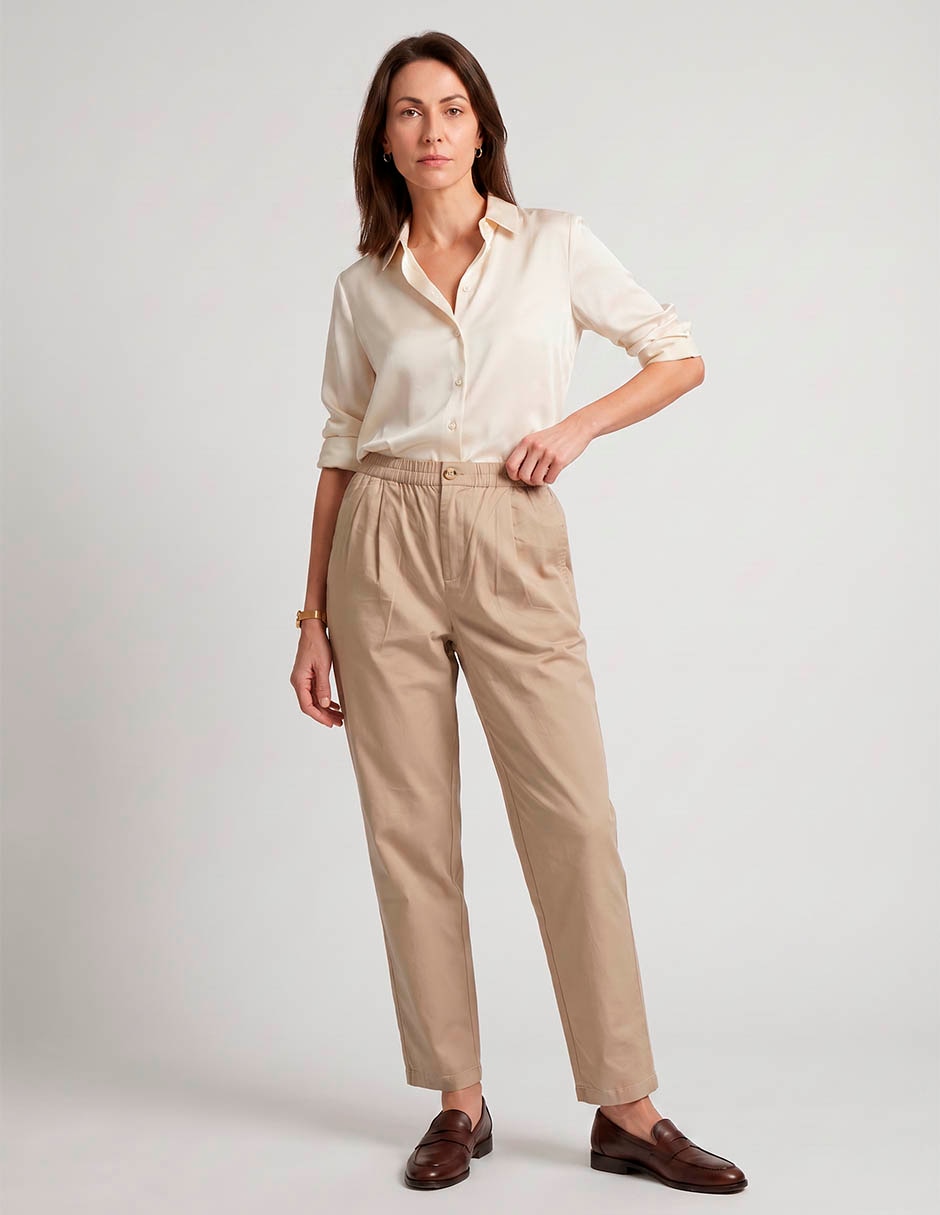 Pantalón chino regular para mujer 3