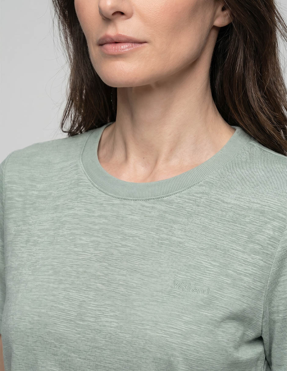 Playera manga corta cuello redondo para mujer 3