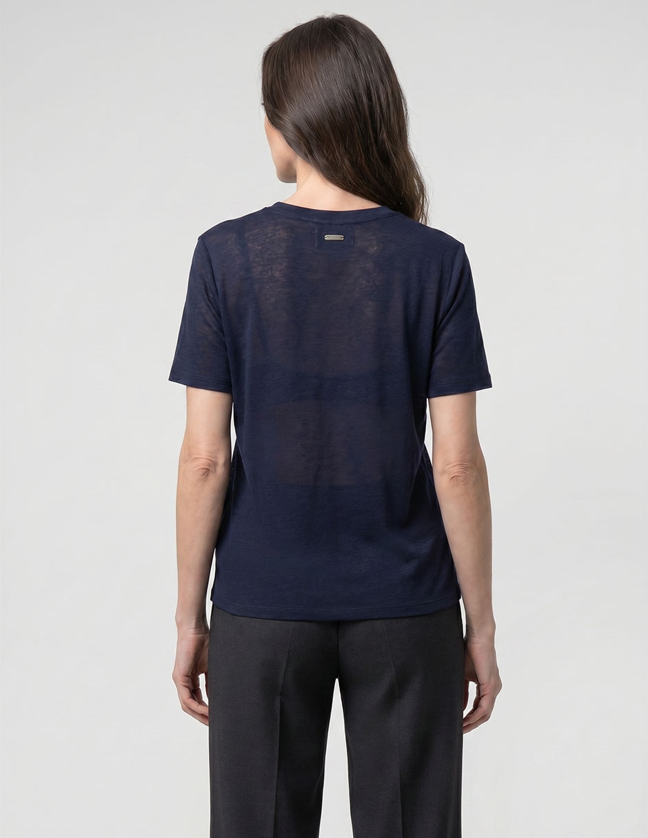 Playera manga corta weekend cuello redondo para mujer