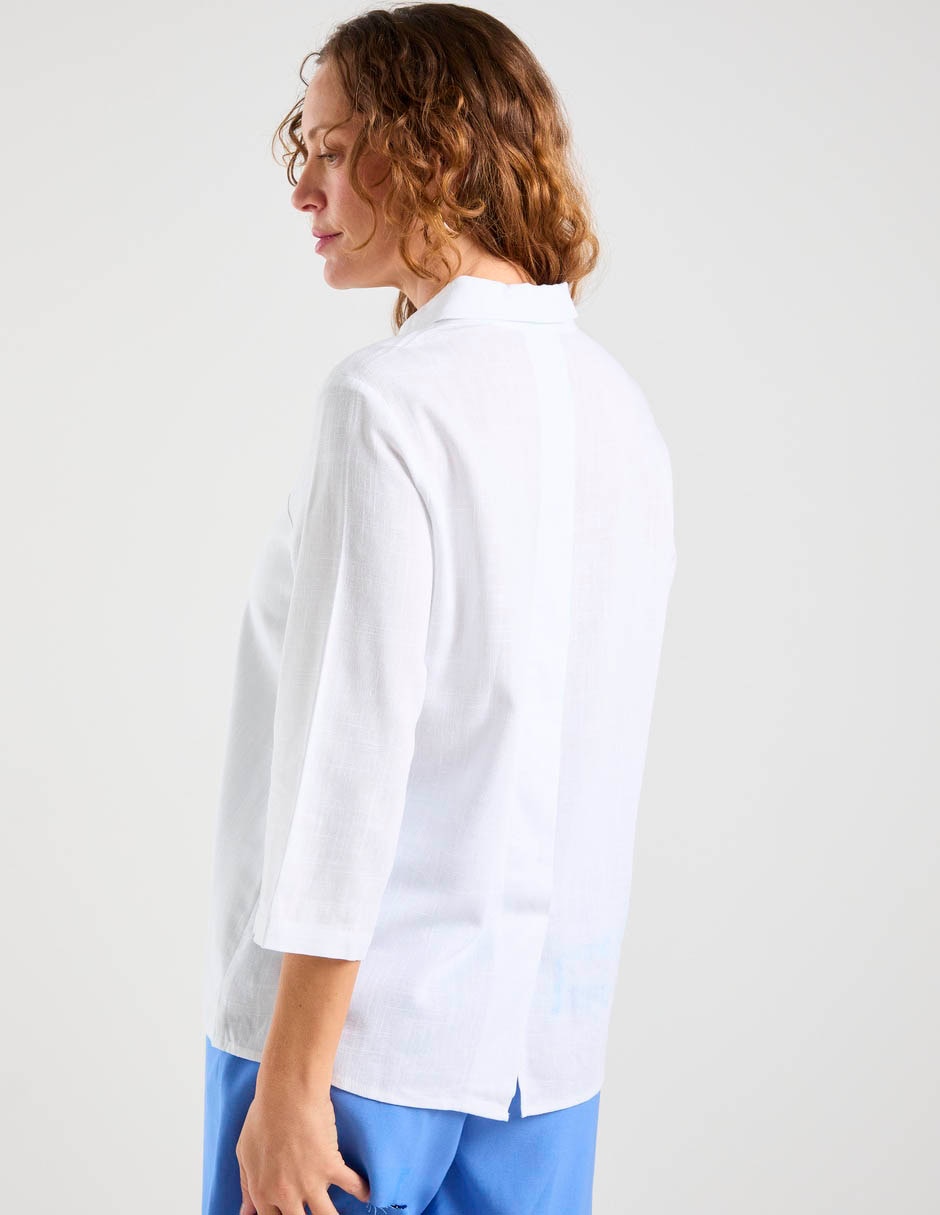 Blusa camisera manga 3/4 para mujer Blusa camisera manga 3/4 para mujer