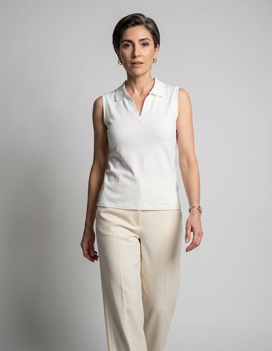 Playera tipo polo para mujer 1