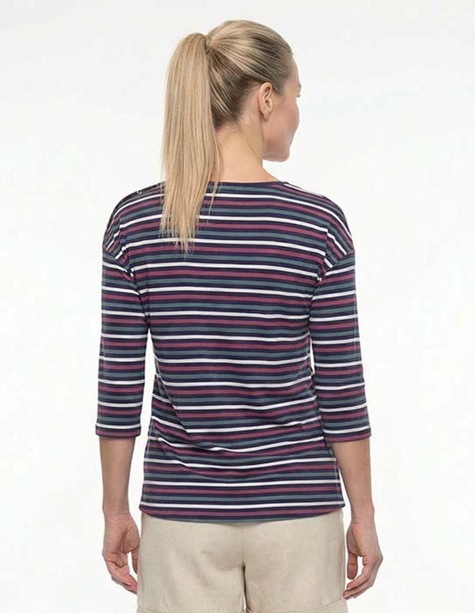 Playera manga 3/4 cuello redondo para mujer 2