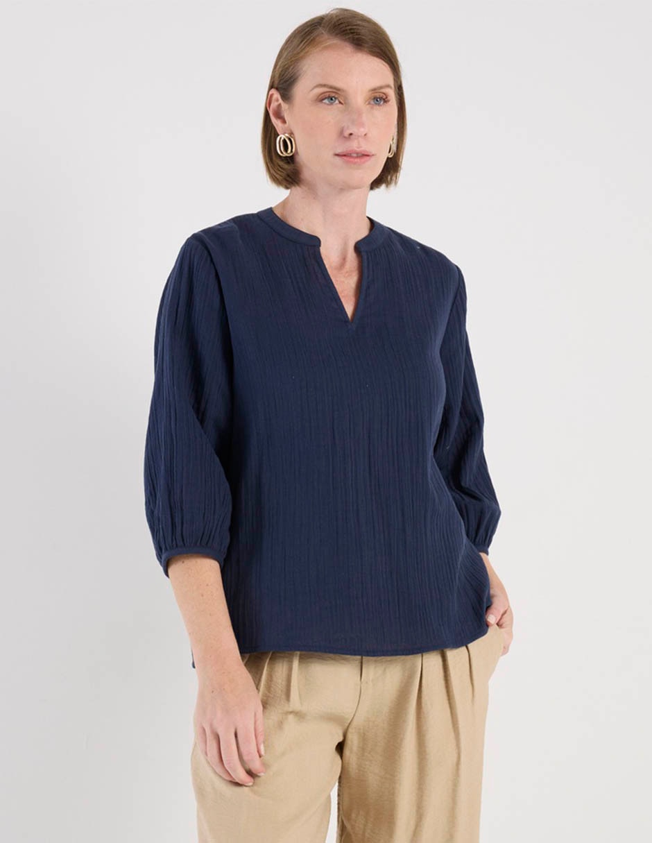 Blusa manga 3/4 para mujer