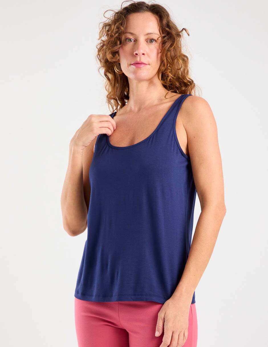 Top escote bajo tirante ancho 5