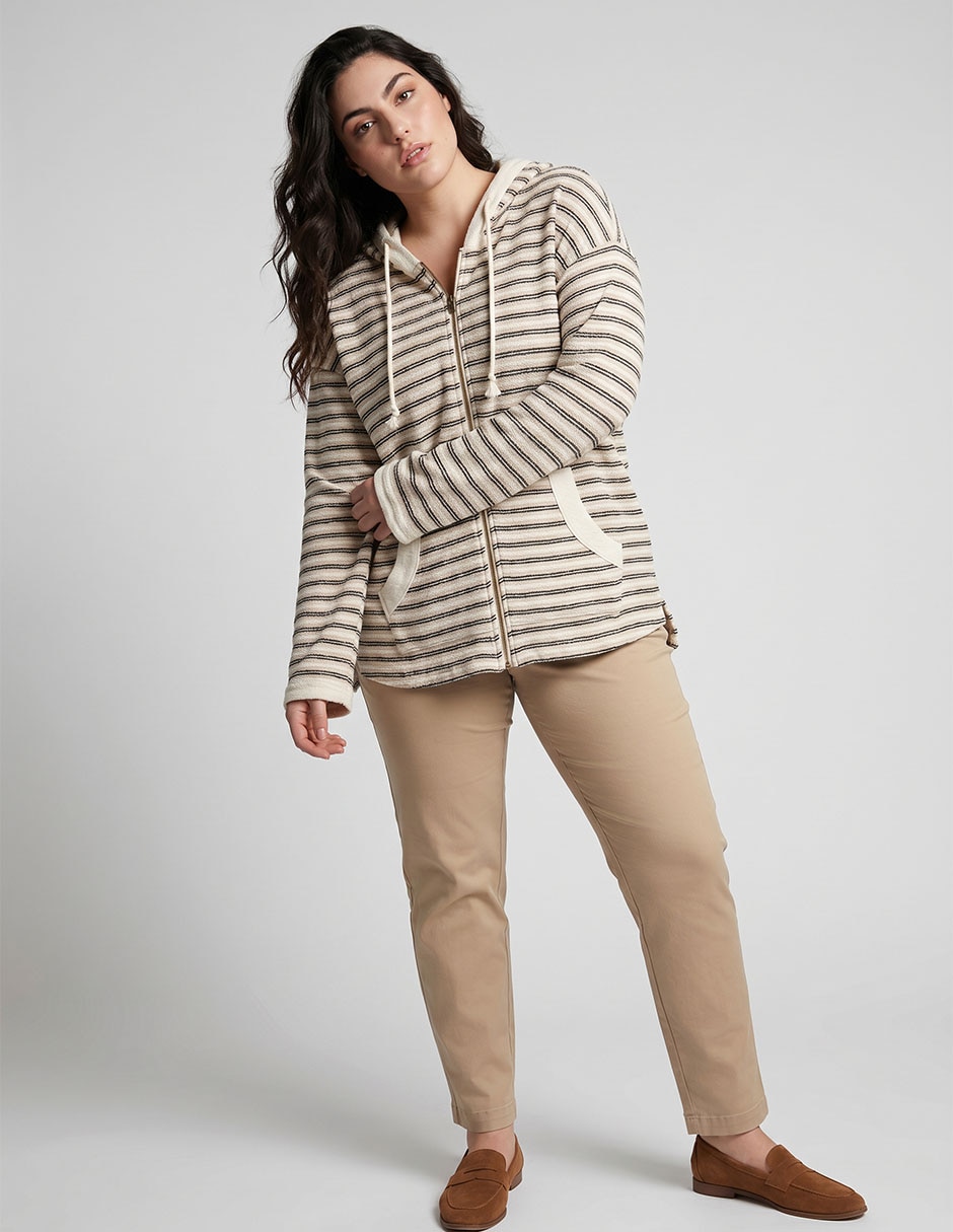 Sudadera con capucha y bolsa para mujer