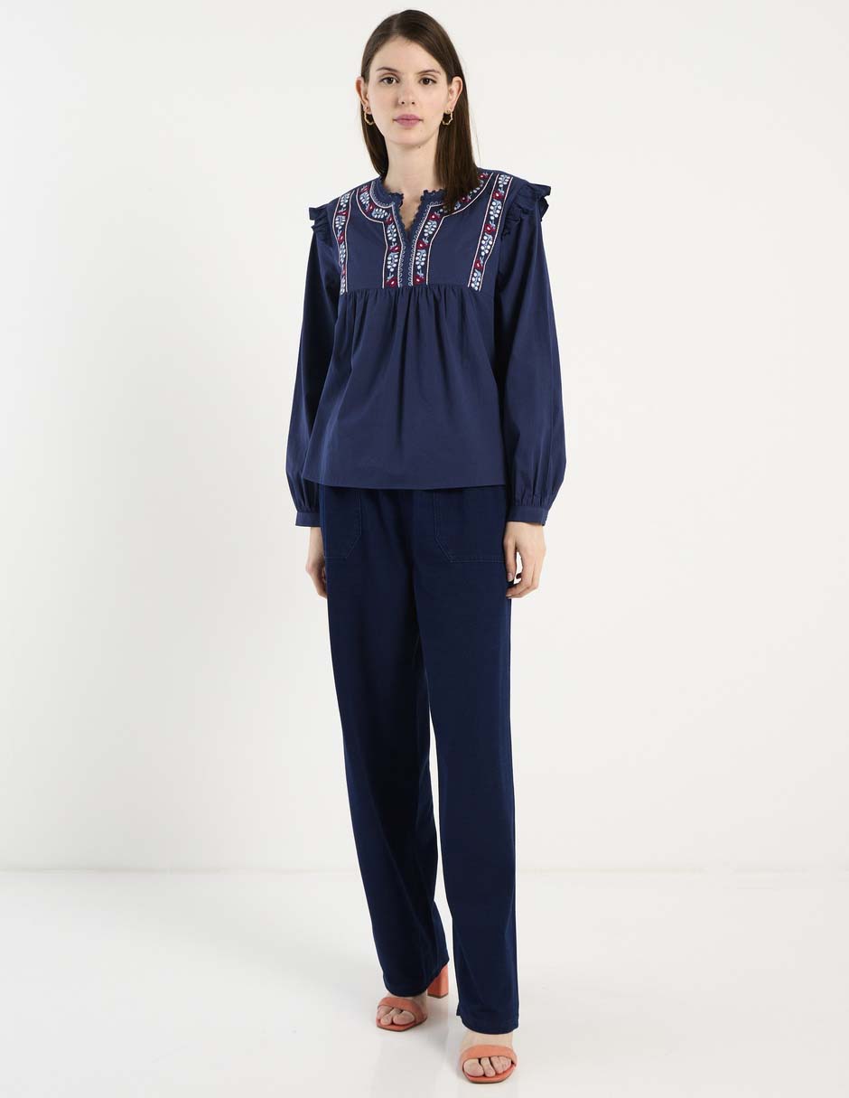 Pantalón amplio para mujer 4