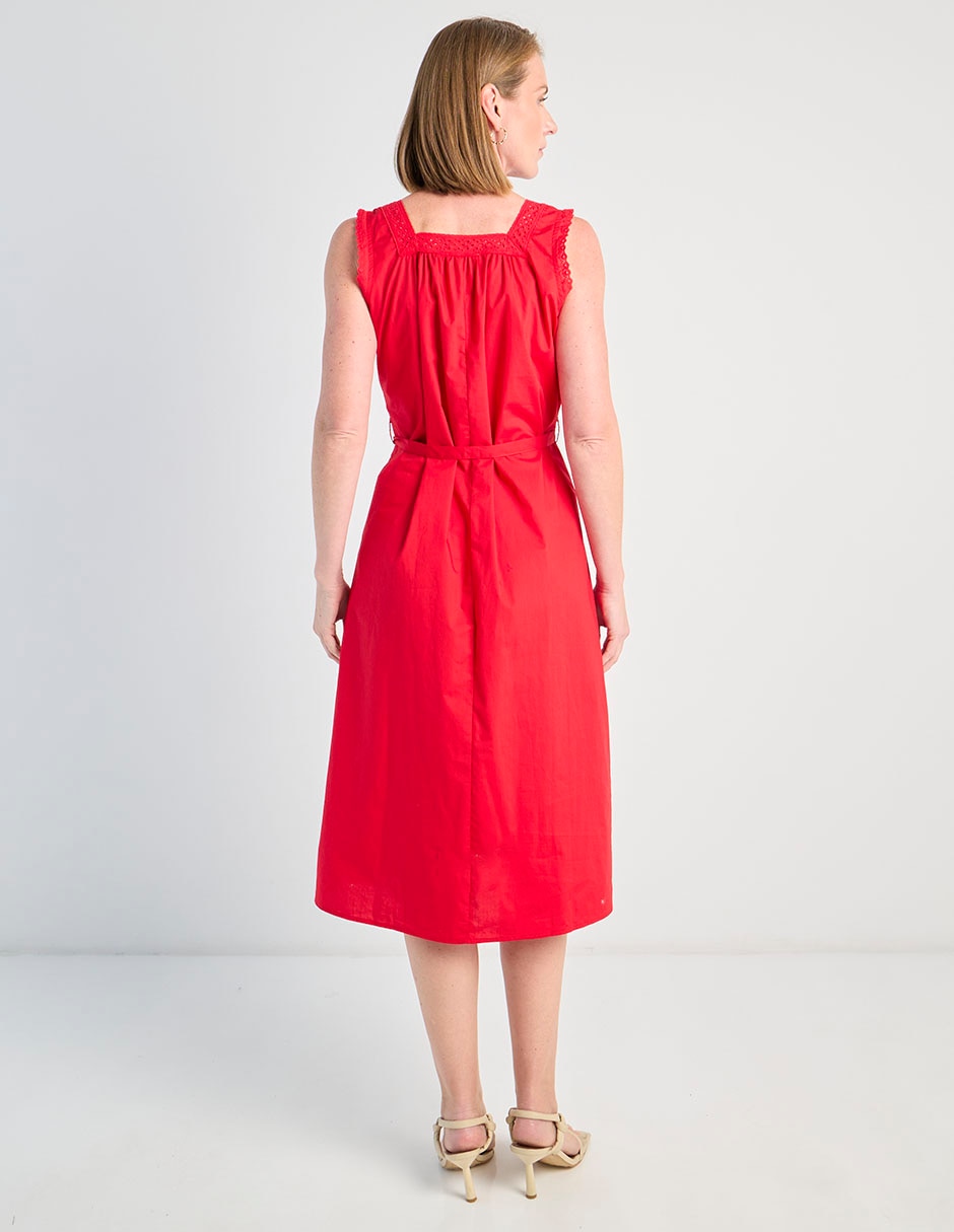 Vestido abajo de la rodilla casual para mujer 2