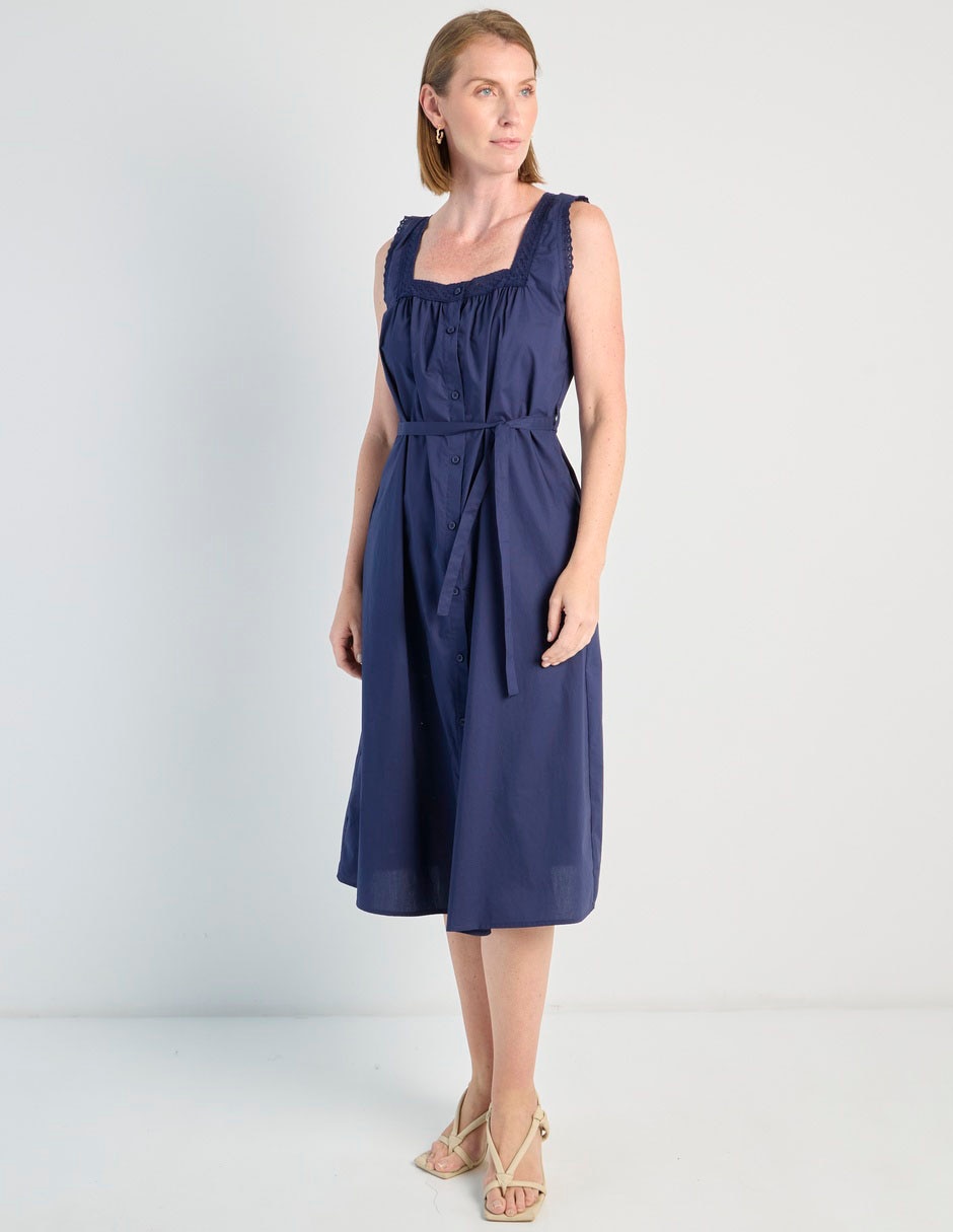 Vestido abajo de la rodilla casual weekend para mujer