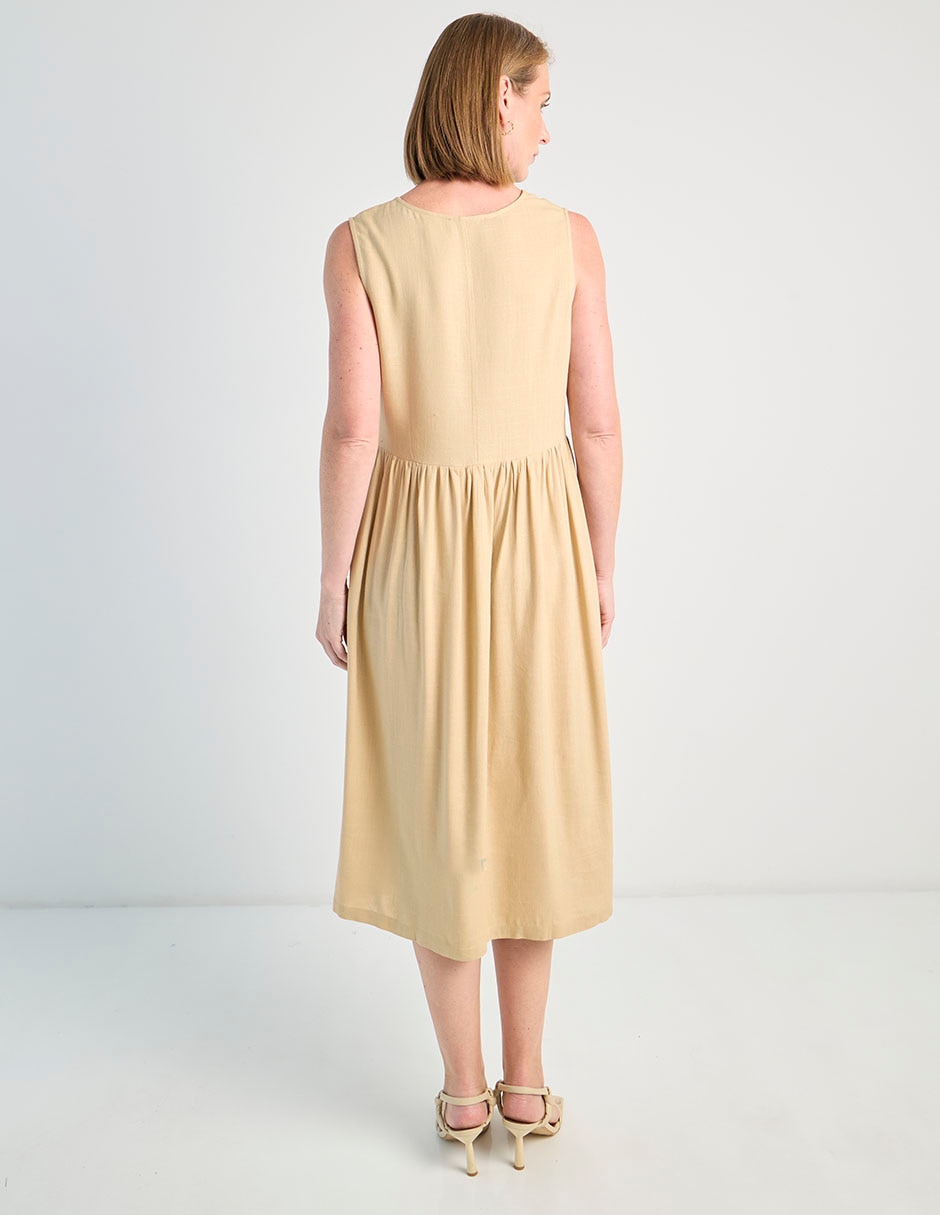 Vestido abajo rodilla casual para mujer 4