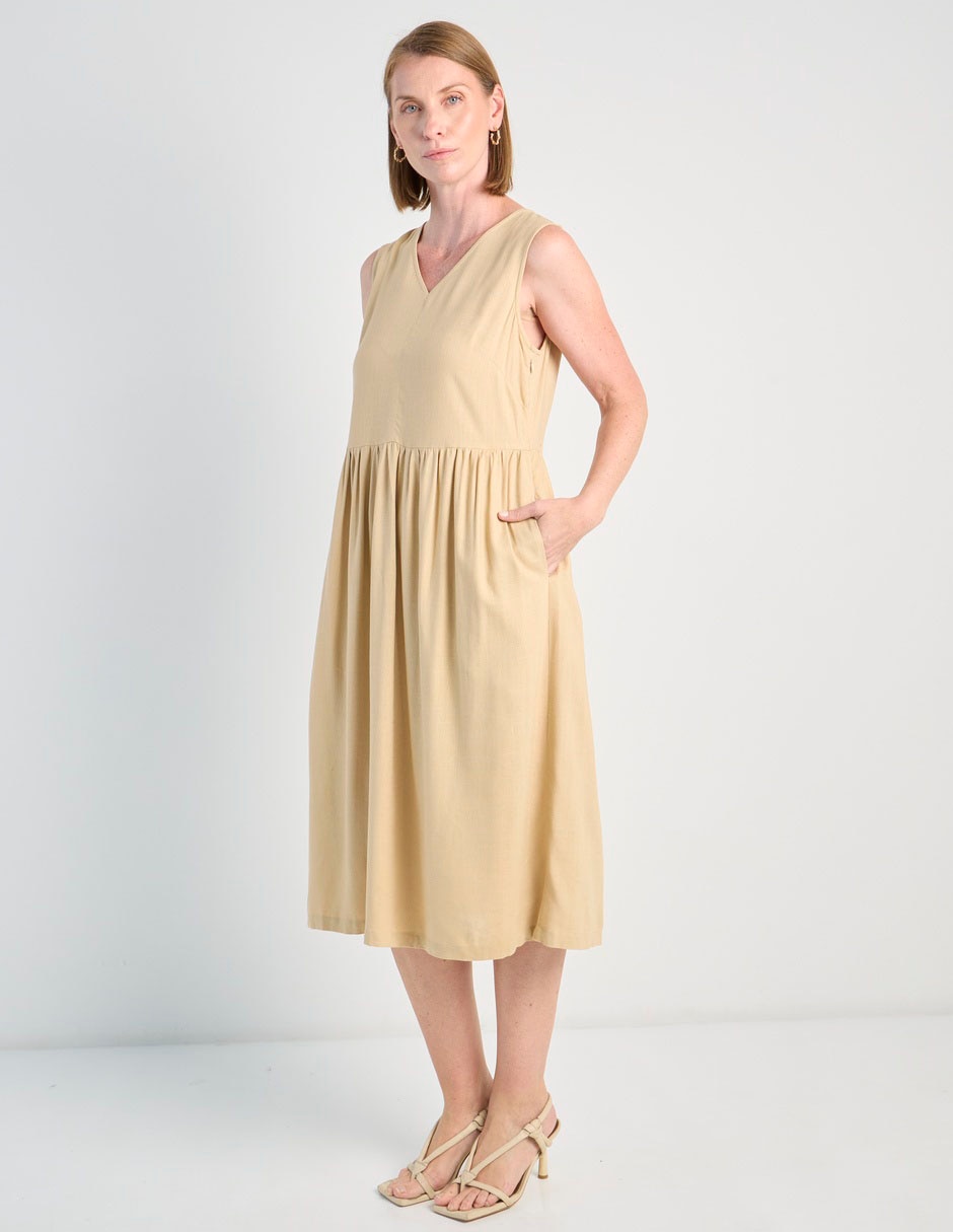 Vestido abajo rodilla casual para mujer 3
