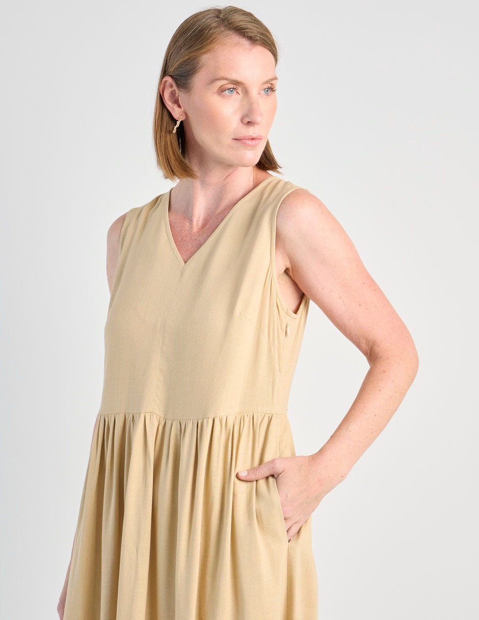 Vestido abajo rodilla casual para mujer 2