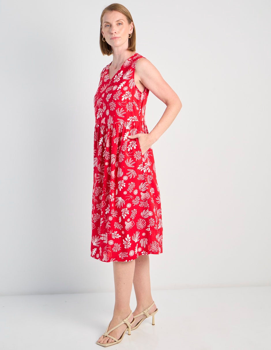Vestido abajo rodilla casual para mujer 2